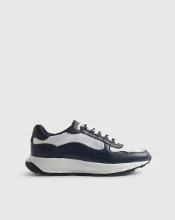 Navy Colour Block Trainers