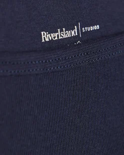 Navy Cotton Blend Tank Top
