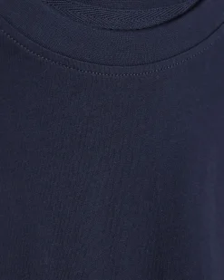 Navy Cotton Loose Fit Short Sleeve T-shirt