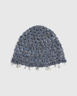 Navy Embellished Skull Cap