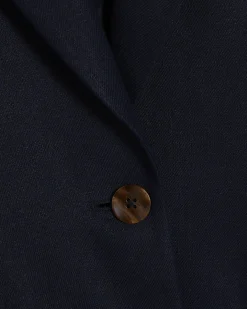 Navy Linen Blend Blazer