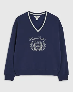 Navy Long Sleeve Heritage Crest Sweatshirt