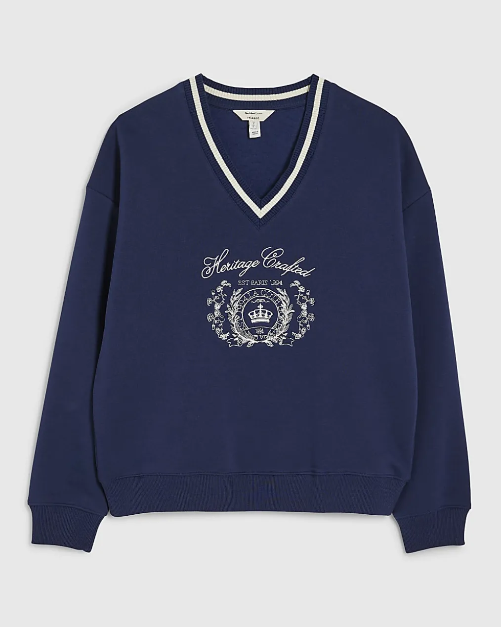 Navy Long Sleeve Heritage Crest Sweatshirt
