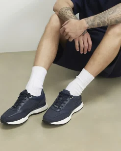 Navy Mesh Runner Trainers