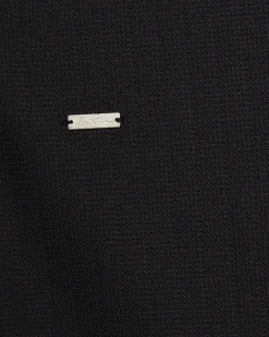 Navy Muscle Fit Lightweight Zip Polo Shirt