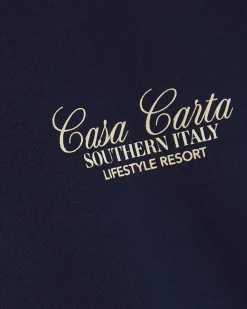 Navy Oversized Cotton Casa Carta T-Shirt