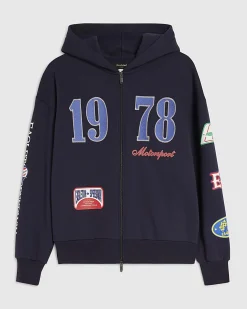 Navy Oversized Fit 1978 Racing Hoodie