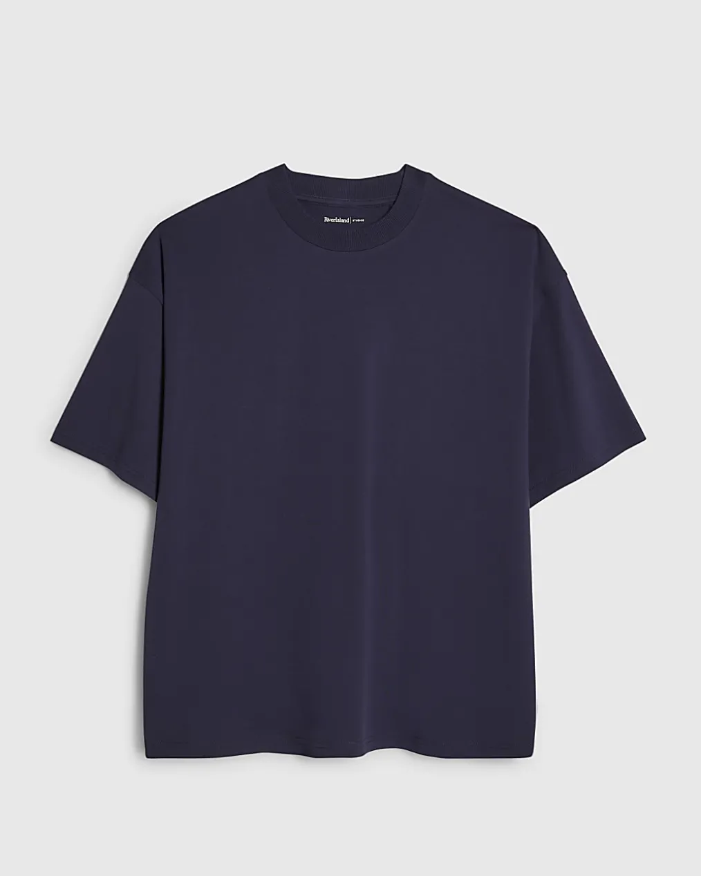 Navy Oversized Fit Crew Neck T- Shirt