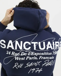 Navy Oversized Fit Sanctuaire Hoodie