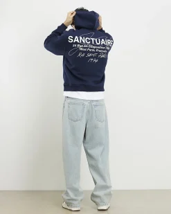 Navy Oversized Fit Sanctuaire Hoodie
