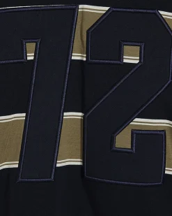 Navy Oversized Fit Stripe Heavyweight T-Shirt