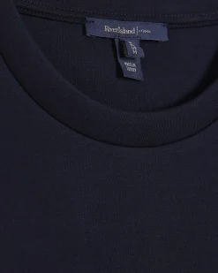 Navy Oversized Premium Cotton Blend T-Shirt