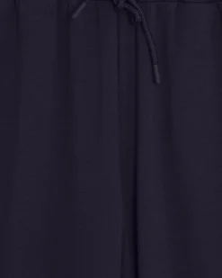 Navy Premium High Waisted Wide Leg Joggers