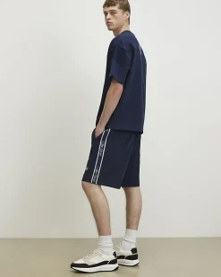 Navy Regular Fit Ame Saint Stripe Shorts