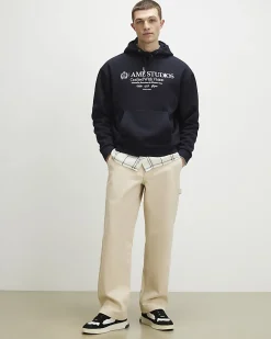 Navy Regular Fit Ame Studios Hoodie