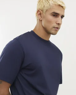 Navy Regular Fit Cotton Midweight T-Shirt