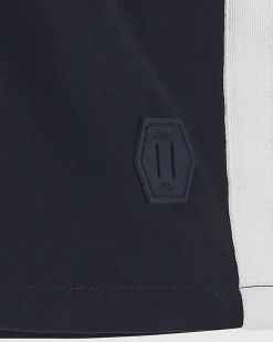 Navy Regular Fit Taped Shorts