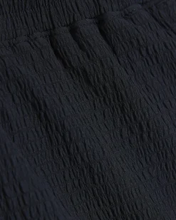 Navy Regular Fit Textured Shorts