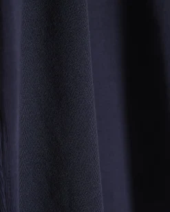 Navy Short Sleeve Cotton Fitted Top