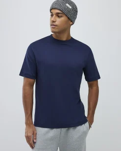 Navy Slim Fit Cotton Midweight T-Shirt