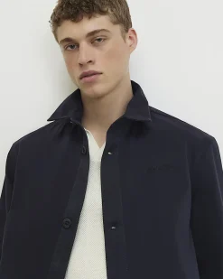 Navy Slim Fit Overshirt