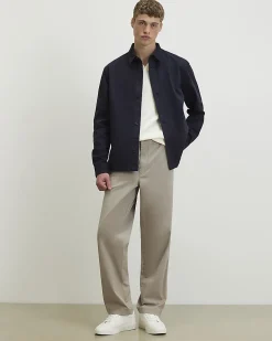 Navy Slim Fit Overshirt