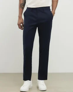 Navy Slim Fit Stretch Chino Trousers