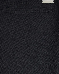 Navy Slim Fit Stretch Textured Trousers