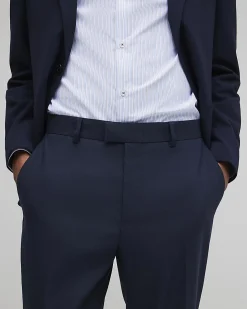 Navy Slim Fit Tailored Suit Trousers