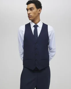 Navy Slim Fit Waistcoat