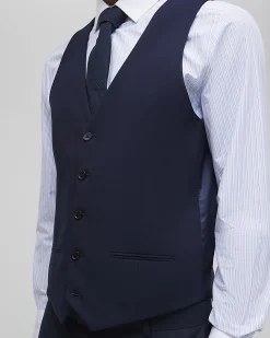 Navy Slim Fit Waistcoat