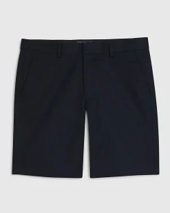 Navy Slim Longer Length Stretch Chino Shorts