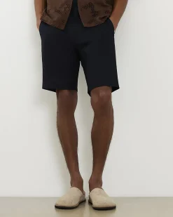 Navy Slim Longer Length Stretch Chino Shorts