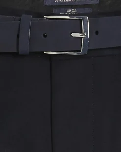 Navy Slim Stretch Chino Short with Belt