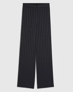 Navy Stripe Trousers