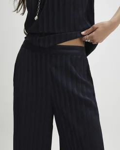 Navy Stripe Trousers