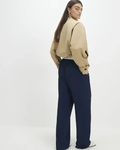 Navy Tailored Elasticated Jogger Trousers