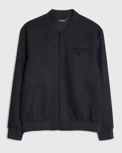 Navy Twill Bomber Jacket