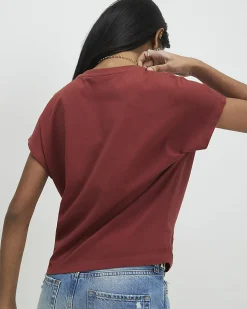 Orange Cotton Twist Front T-Shirt