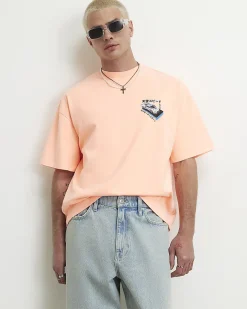 Orange Cotton Washed Japanese Car T-Shirt