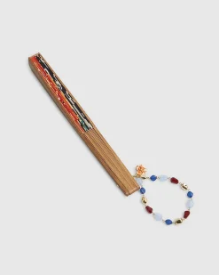 Orange Floral Hand Fan