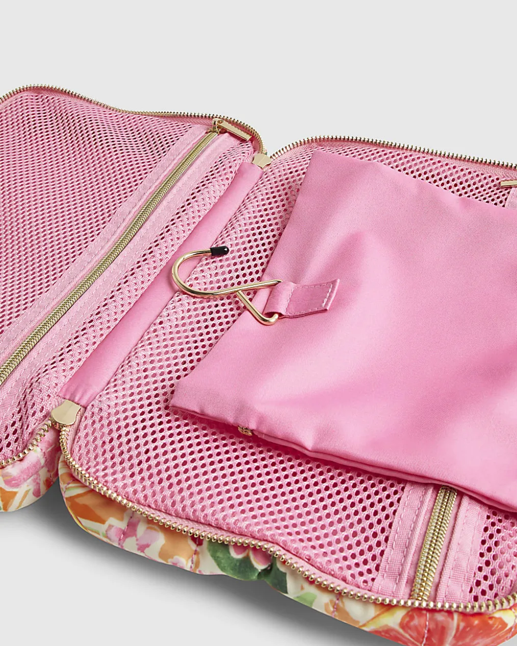 Orange Fruity Floral Toiletries Bag