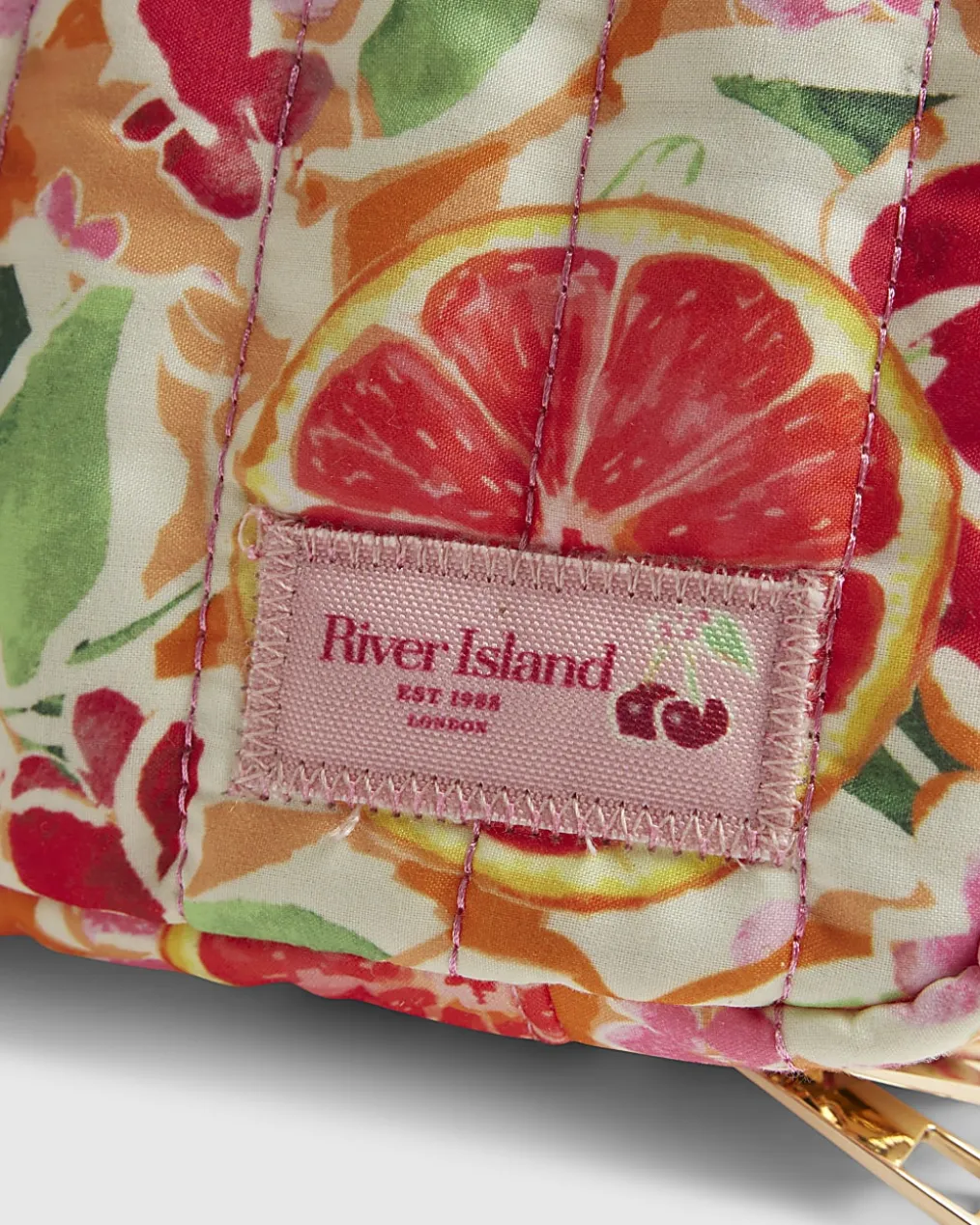 Orange Fruity Floral Toiletries Bag