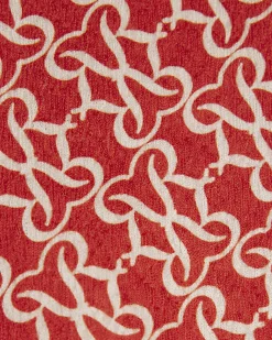 Orange Monogram Print Low Rise Bikini Bottoms