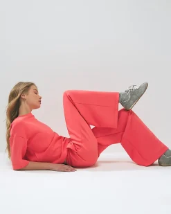 Orange Premium Drawstring Wide Leg Joggers
