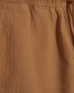 Orange Regular Fit Cross Hatch Shorts