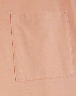Orange Short Sleeve Burnout Pocket T-shirt