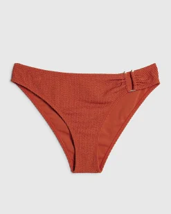 Orange Textured Bikini Bottoms