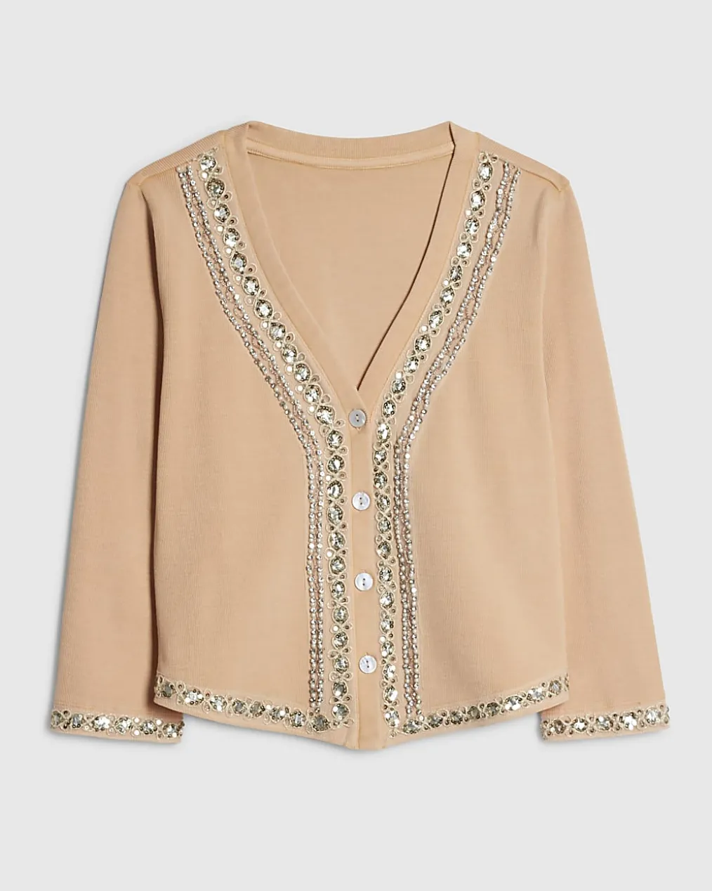 Orange Year Zero Embellished Trim Cardigan