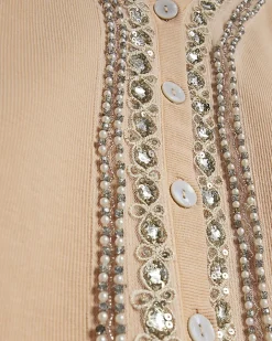 Orange Year Zero Embellished Trim Cardigan